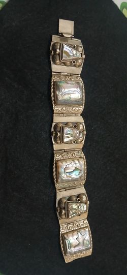 Indian Silver Abalone Bracelet