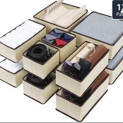 Cupic Cupid Drawer Organizer, Dresser Organizers, Foldabe Drawer Organizer Clothes, Closet Organization and Storage Dividers for Socks, Underwear and 