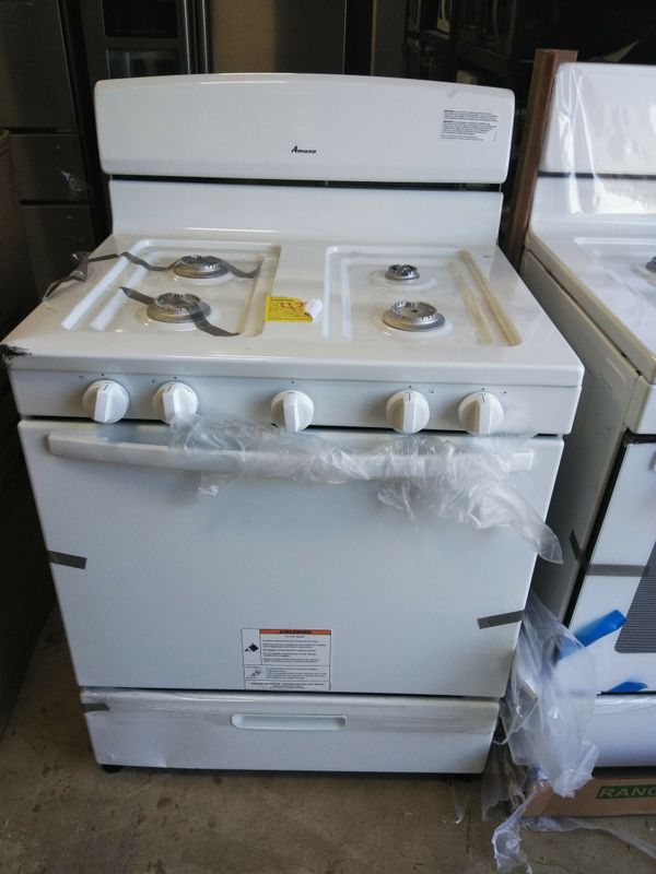 AMANA GAS STOVE WHITE OPEN BOX for Sale in Chino Hills, CA OfferUp