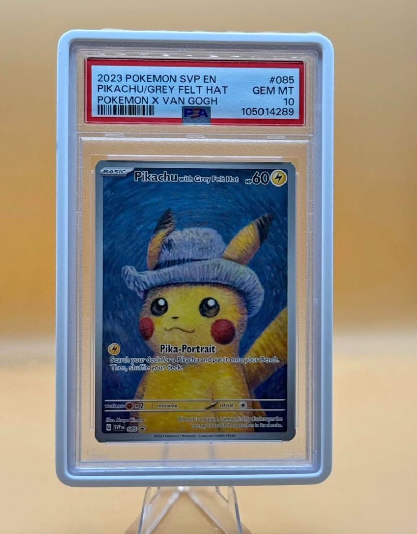 PSA 10 Van Gogh Felt Hat Pikachu