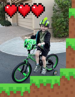 Minecraft Kids Bike with Training Wheels