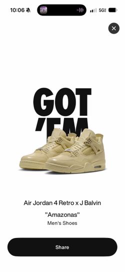 Air Jordan 4 Retro x J Balvin ‘Amazonas’