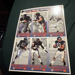 1993 Vintage Chicago Bears McDonald’s Ltd Edition Game Day Cards Uncut Signed Carrier,Gayle 