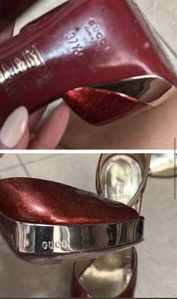 Red Glitter Gucci Sandal