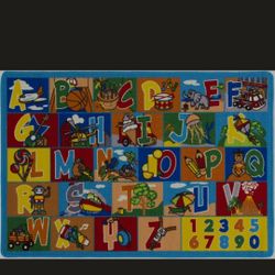 Brand New ABC Kids Rug 8x10 Size Machine Washable Non Slip Backing