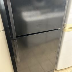 Whirlpool black fridge and gas stove