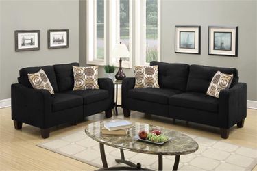 Sofa & Loveseat - Black Color