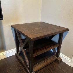 Square Wood Corner Tables 