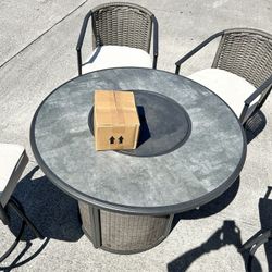 Outdoor Fire Pit Style Patio Set