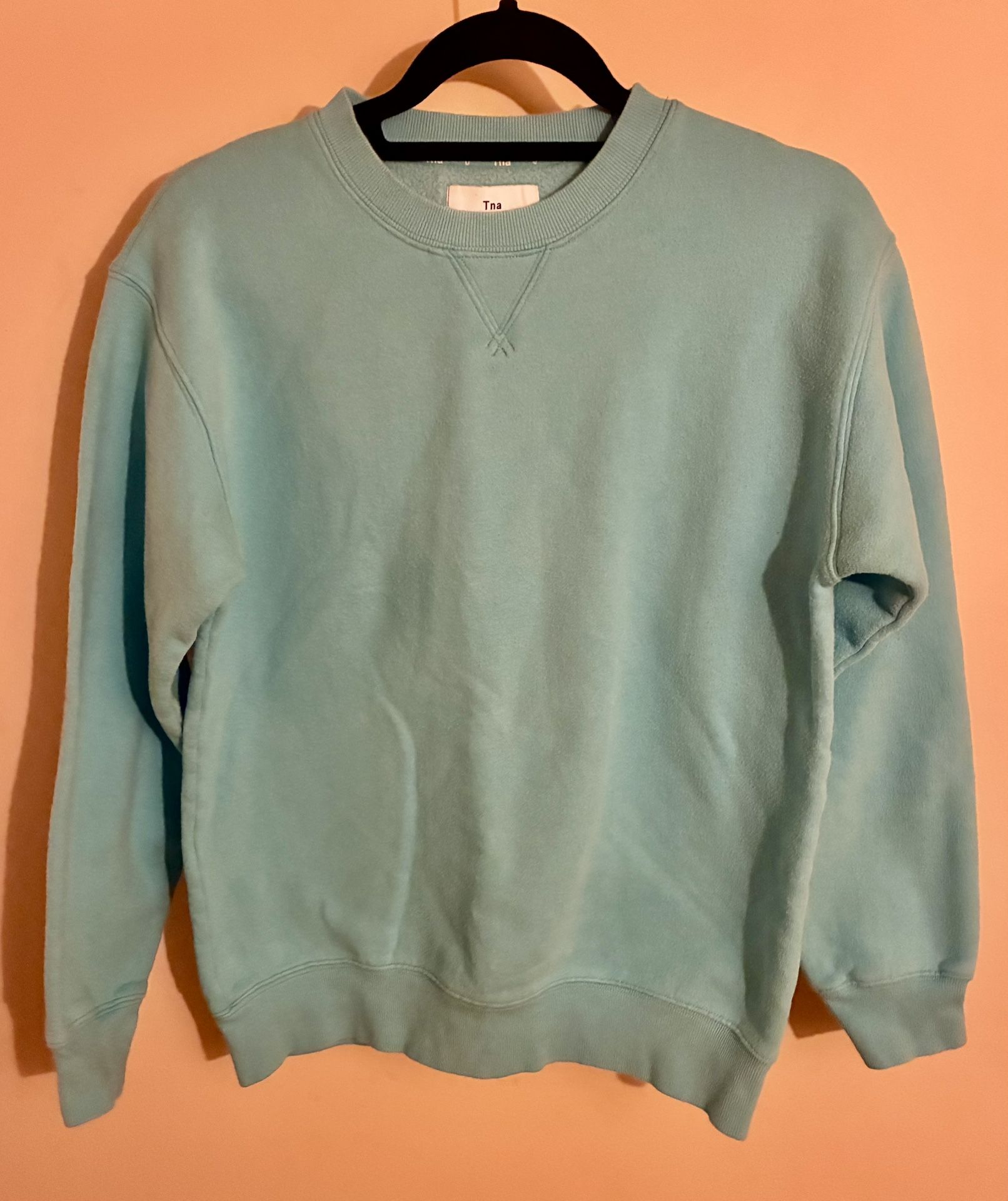 Aritizia Cozy Sweatfleece Perfect Crew Sweatshirt in Splash Blue