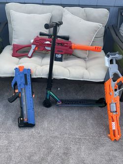 Nerf Toys And A Scooter