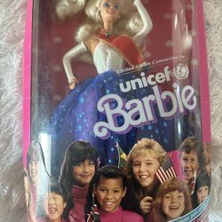 Year 1989 $25.00 Special Edition UNICEF Barbie—part of Mattel’s collaboration with the U.S. Committee for 
