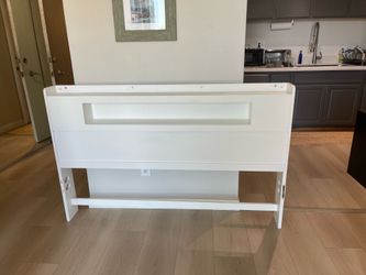 Queen sized white modern headboard