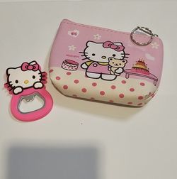 Cute Set Of Coin Purse and Magnetic Bottle Opener 