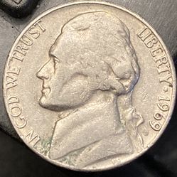 1969 Denver 🇺🇸 Minted Jefferson Nickel 🪙 