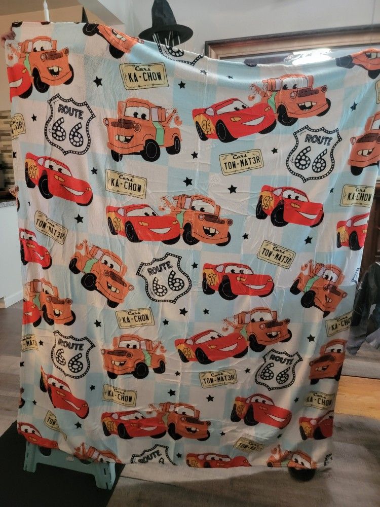 Disney Cars Blanket Throw Size 54"x64" Brand New