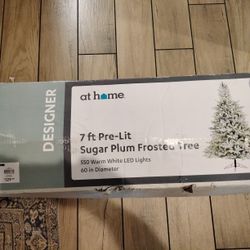 At Home  Designer 7 Ft Pre-lit Sugar Plum Frosted Tree