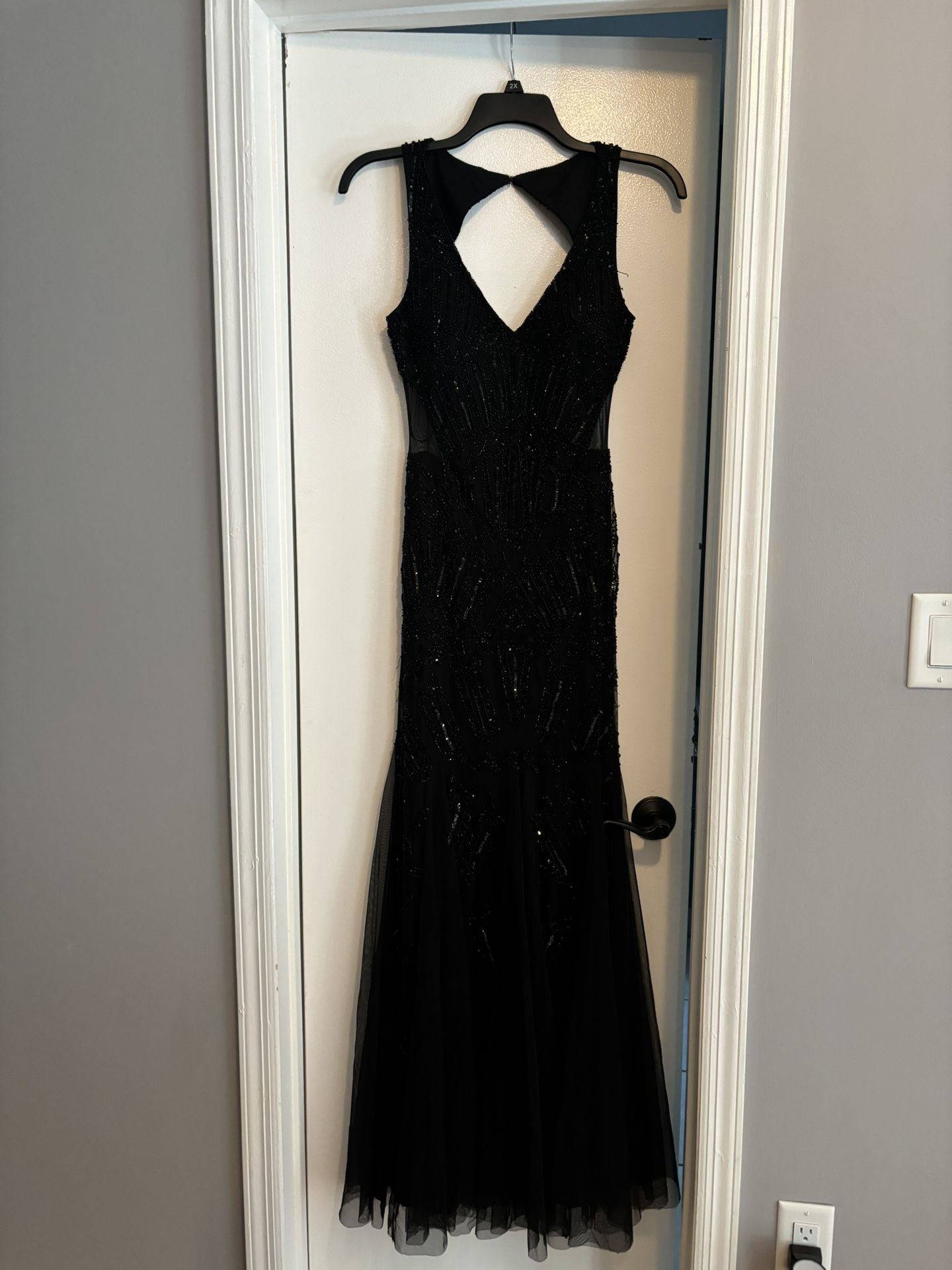 Adriánna Papel Black Sequin Dress
