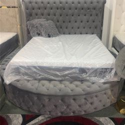 ROUND BED w/ Storage All Around 🩶✅🩶✅