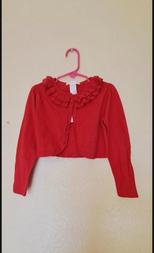 Girls Red Sweater Size 4