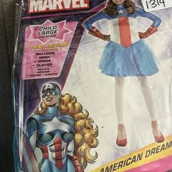 Captain America girl Custume