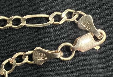 26 inch figaro necklace 10k gold 3.5mm