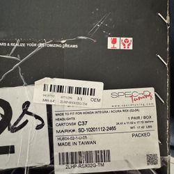 2002-2004 Acura RSX Dual Halo Projector Headlights (Matte Black Housing/Clear Lens)