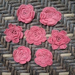 Crocheted Pink Flowers
