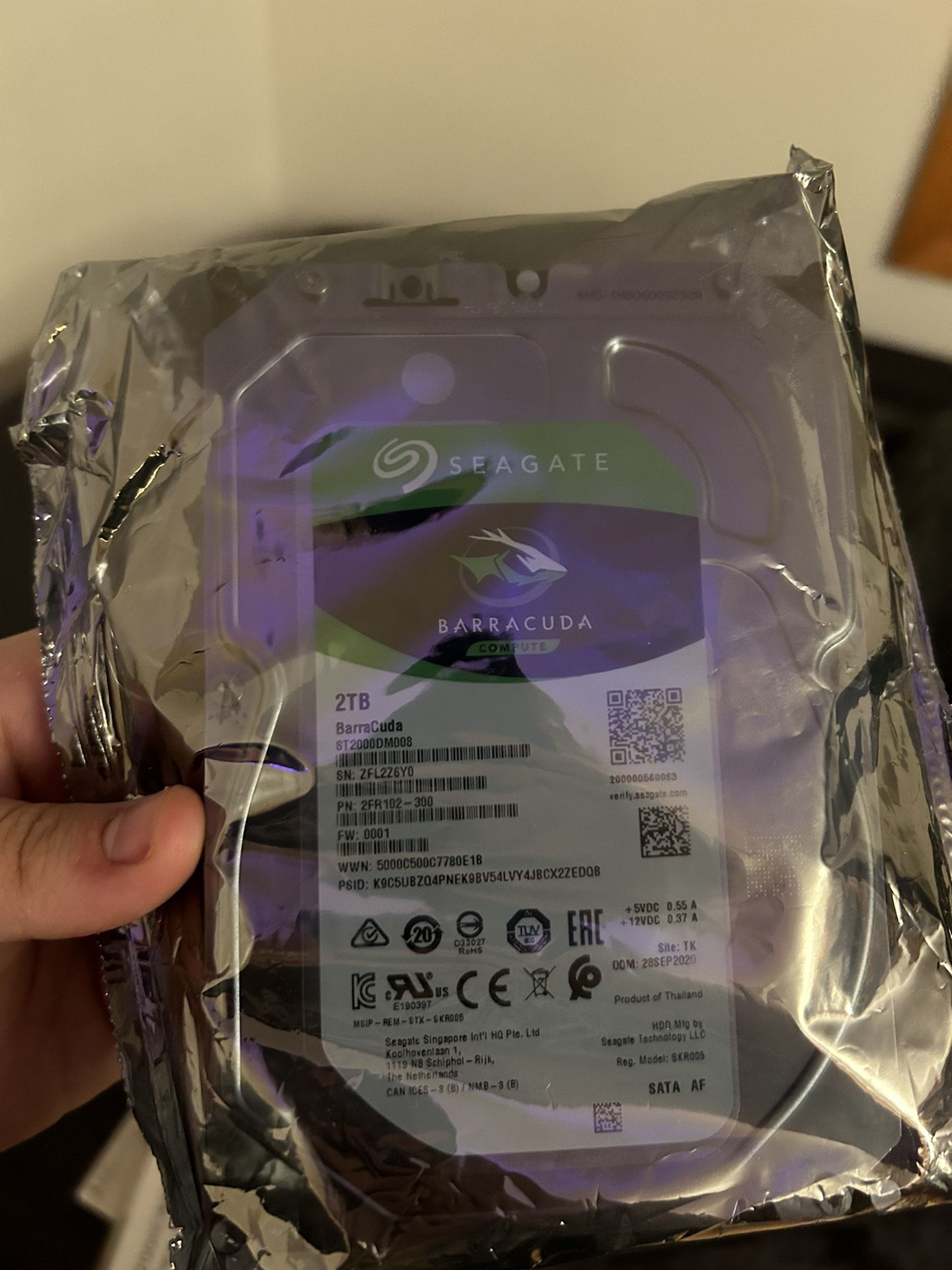Seagate Barracuda 2TB Hard drive