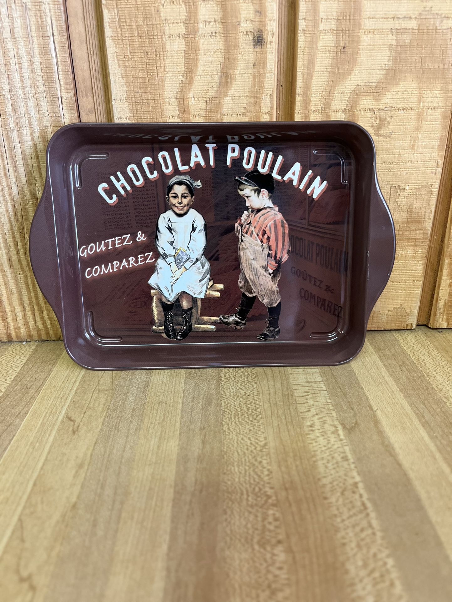 French Classics Small Metal Tray Chocolat