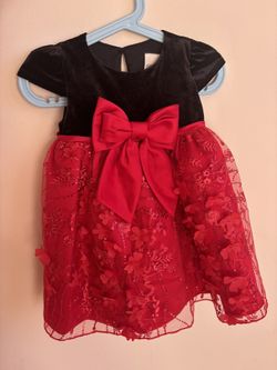 Black/Red Dress with Bow 18mo Girl Dress