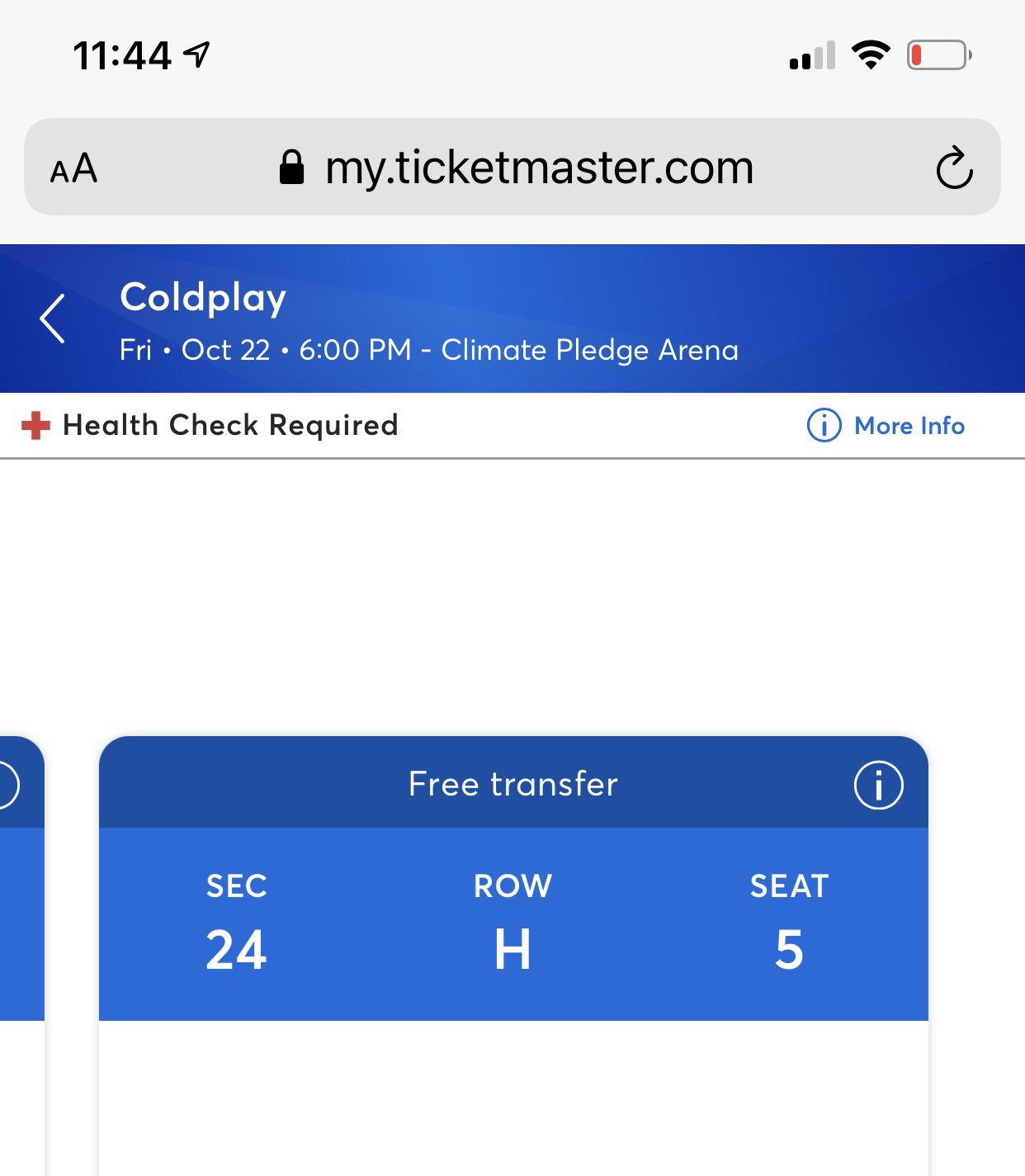 2 ColdPlay Concert Tickets