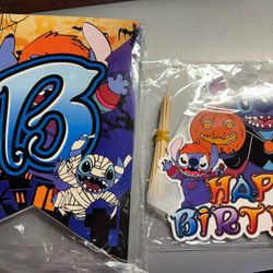 Stitch Birthday Supplies- Halloween Themed