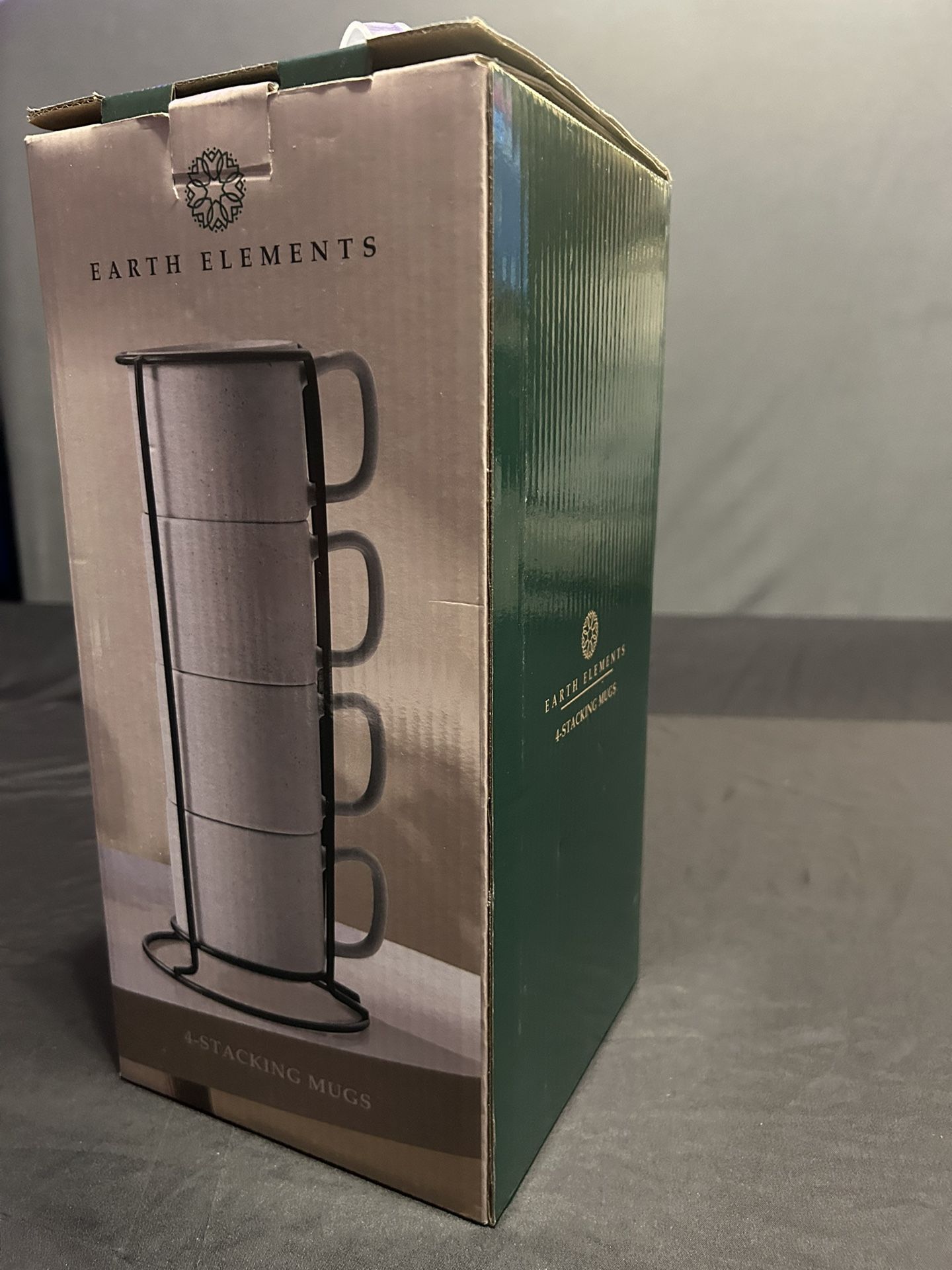 Earth Elements 4 Piece Stacking Mugs