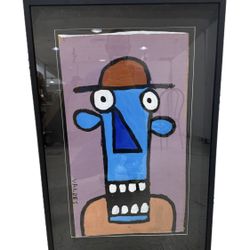 Abstract/Expressionism  Signed Colorful Art Acrylic Painting By VALDES 34x22