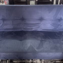 Blue Armless Futon