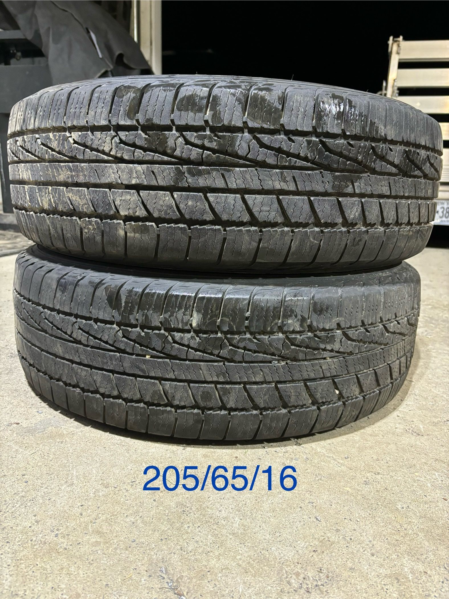 (2) - 205/65/16 Goodyear Assurance WeatherReady Tires