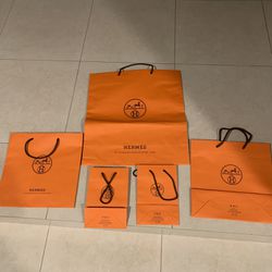 Authentic Hermes Bags And Ribbons
