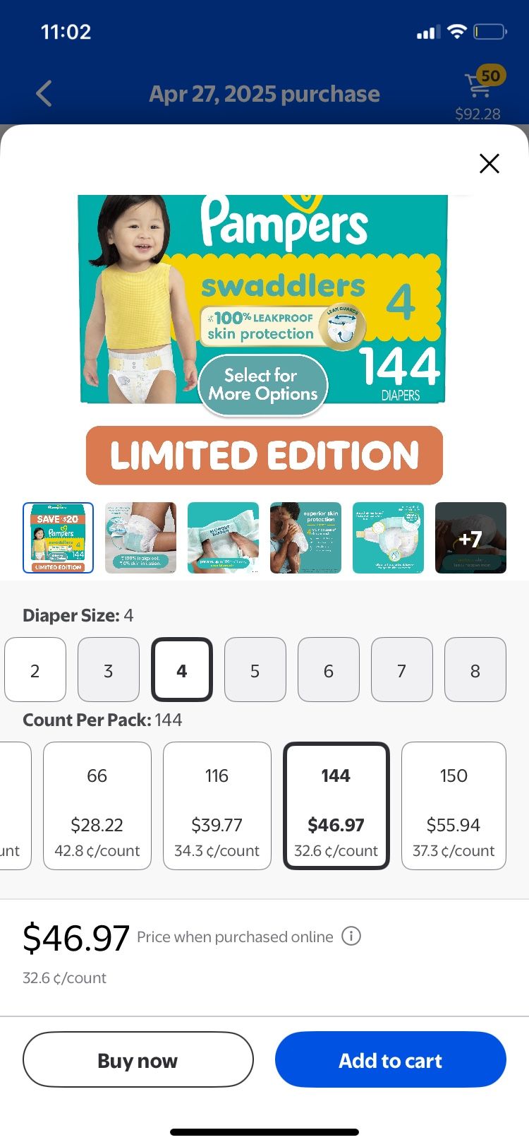 PAMPERS SWADDLERS