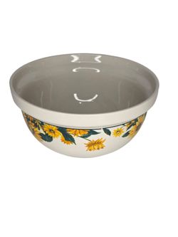 Tender Heart Sunflower Stoneware Mixing Bowl Yellow Floral Fall Holiday
