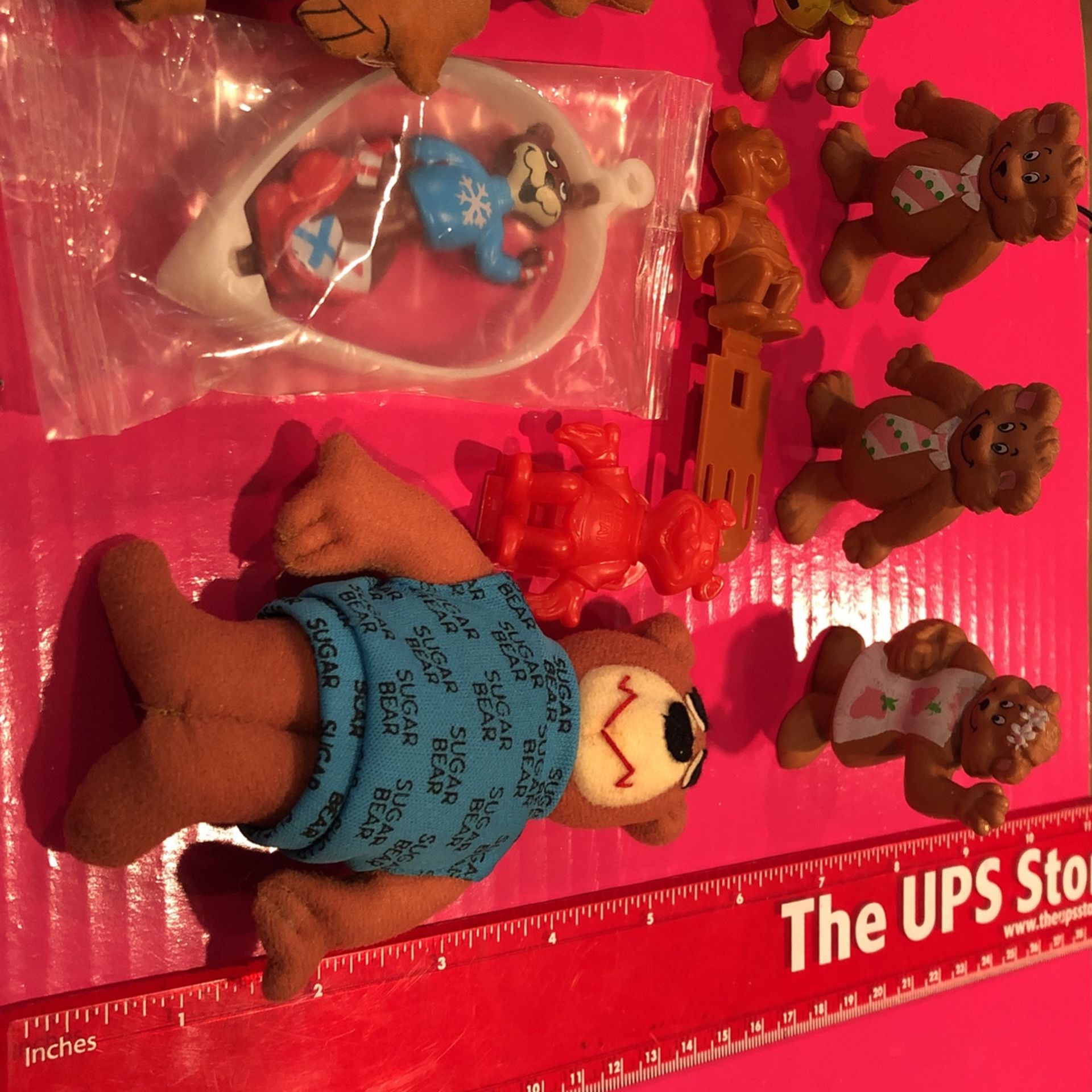 1988 General Foods Golden Crisp Cereal SUGAR BEAR AND FRIENDS, Vintage 1995 SUGAR BEAR Christmas Ornament