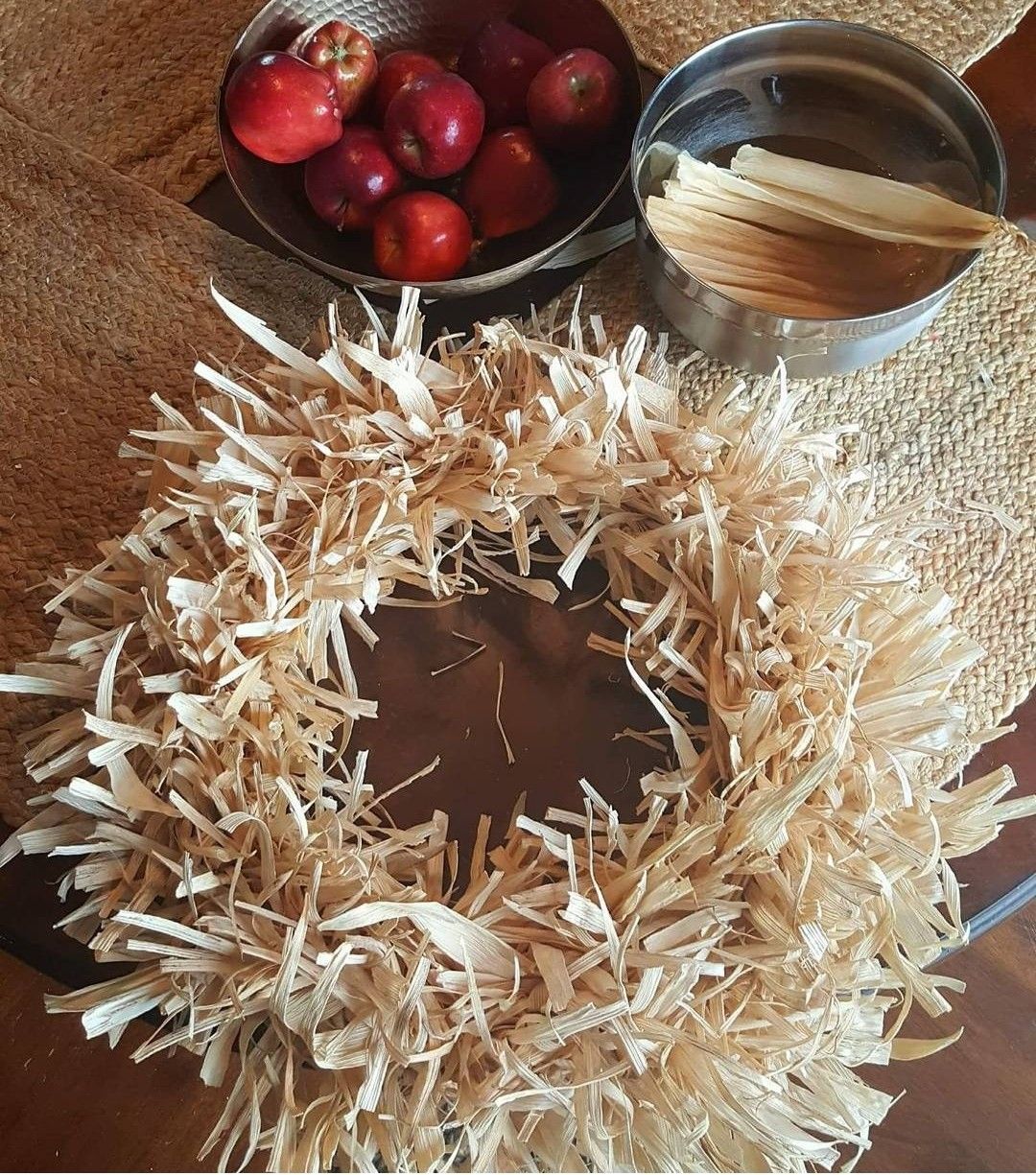 Selling this corn husk wreath for $15 Located in Marysville Check out my other items