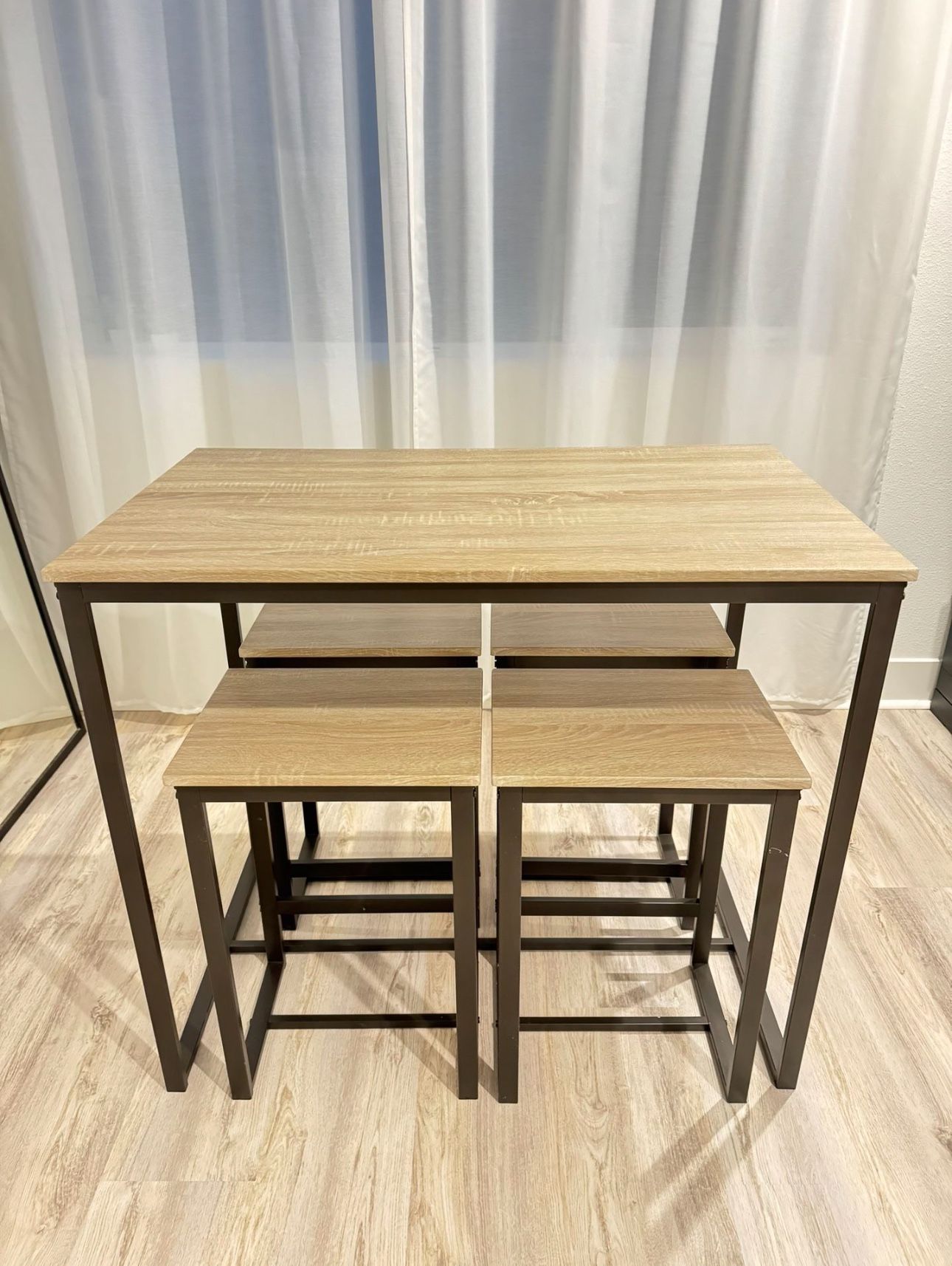 Dining Table Set W/Four (4) Stools