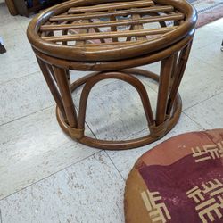 Rattan Side Table Or Ottoman 