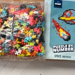 PLUS. P LUS.   500. Puzzles. By.  Number.  SPACE. 