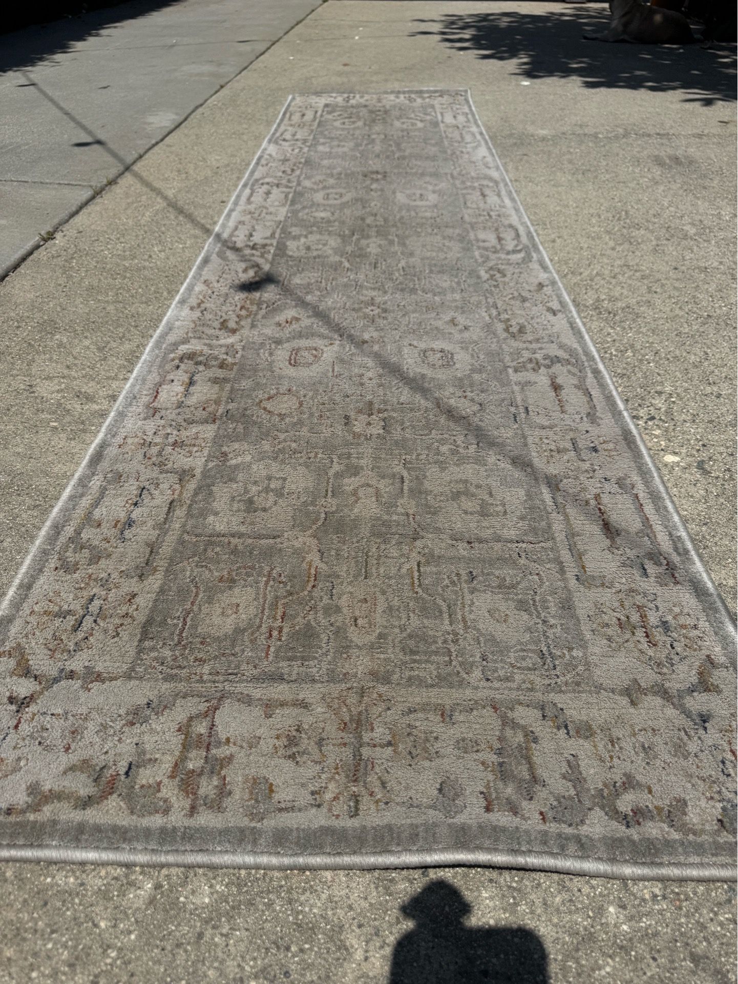 Ralph Lauren Grey Antique Style Rug / Runner