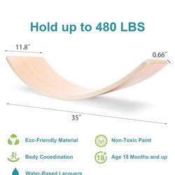 Wooden Balance Board - 35 Inch 