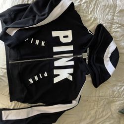 Crop PINK Zip Up Jacket