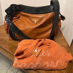 Hook’em Horns Women’s Burnt Orange Handbag & Med. Shirt