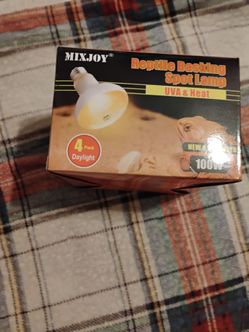 Mixjoy reptile basking lamp 100w 4 pack daylight